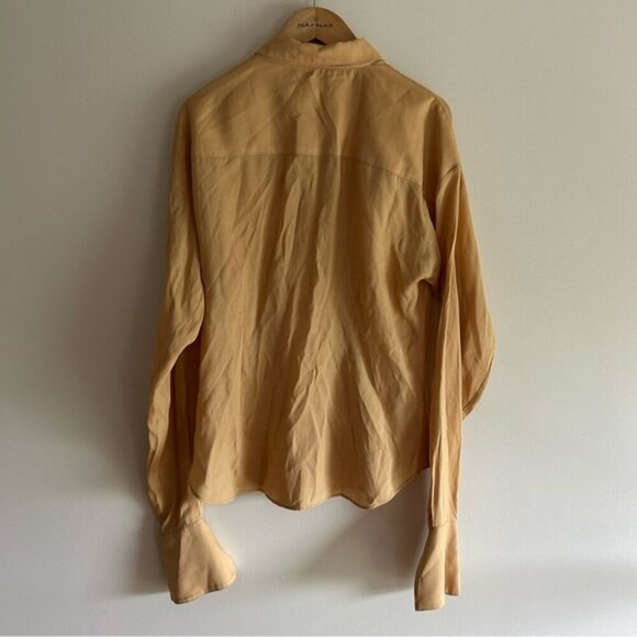L'Académie Revolve The Bastina Top Button-Down Blouse Shirt Long Sleeve Sz L - Picture 3 of 8